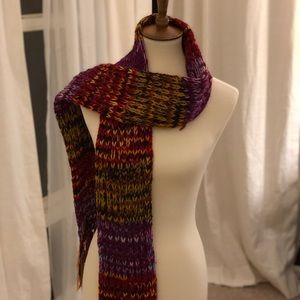 Multi colored wool scarf
